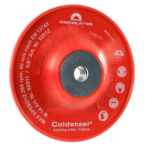 E007 - 2020 -Min. 1 pcs.-COLDSTEEL® Backing Plate.-123 mm, M14 thread, for fibre discs ABRA3630